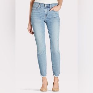 7 For All Mankind Women Luxe Vintage Flora Scallop Hem Ankle Skinny Jean